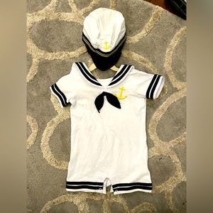 18 month Beetle & Thread sailor costume with hat